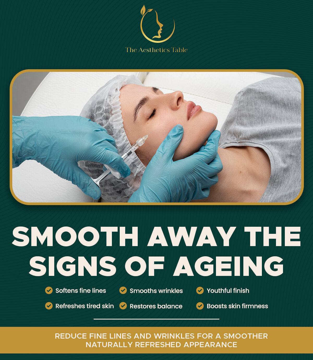 Professional facial skincare treatment targeting signs of skin ageing
