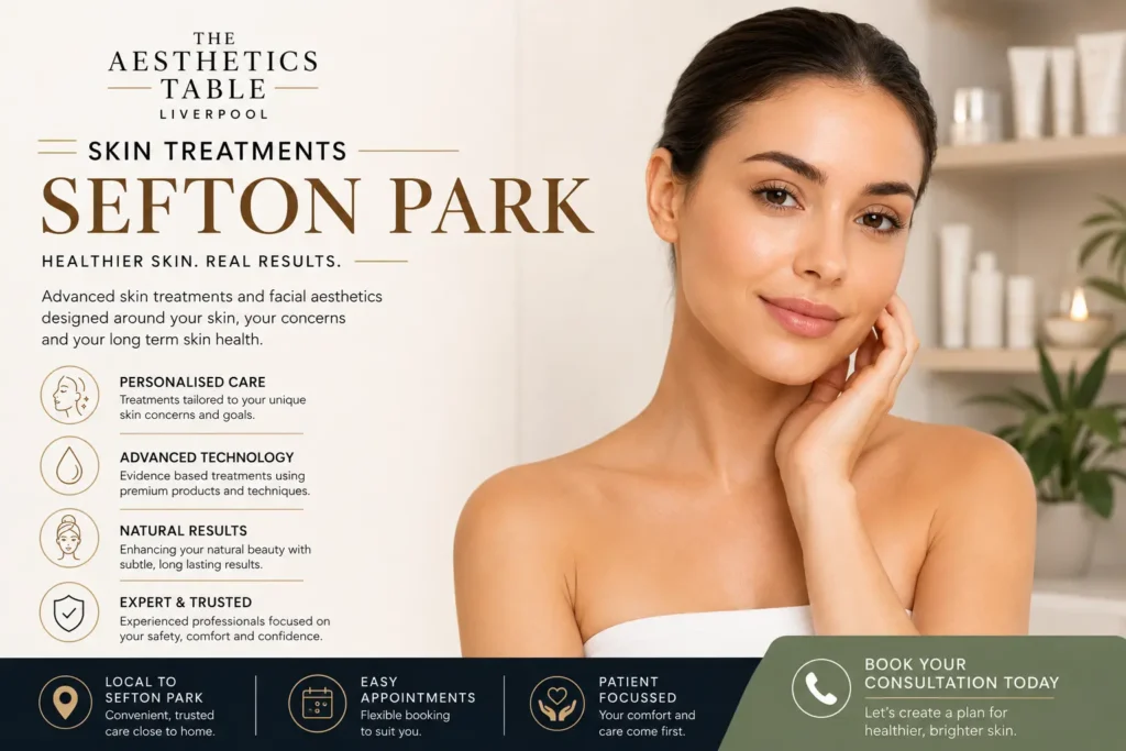 Trusted Skin Treatments Sefton Park at The Aesthetics Table Liverpool