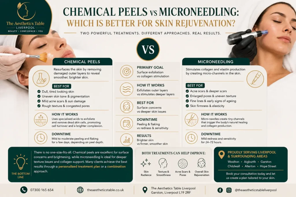 Chemical Peels vs Microneedling