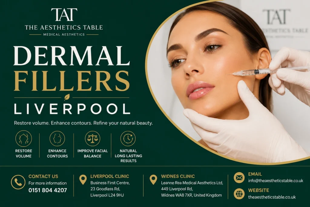 Dermal fillers Liverpool treatment at The Aesthetics Table clinic